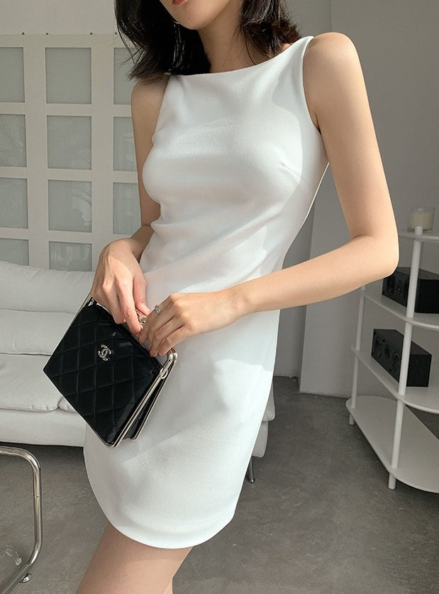 White Casual A-Line Dress