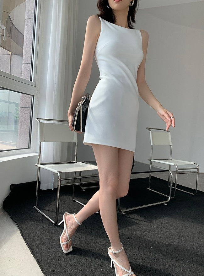 White Casual A-Line Dress