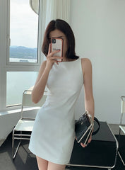 White Casual A-Line Dress