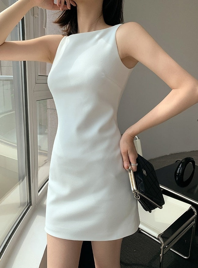 White Casual A-Line Dress