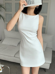 White Casual A-Line Dress