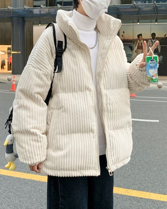 White Chunky Corduroy Jacket