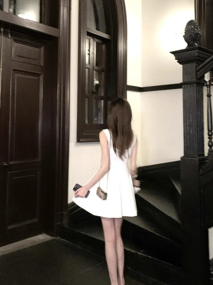 White Classic Formal Dress