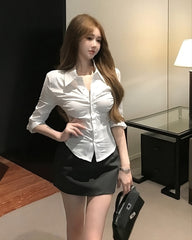 White Classic Slim Fit Shirt