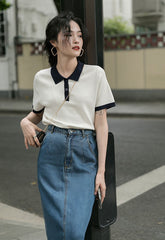 White Collared Polo Shirt