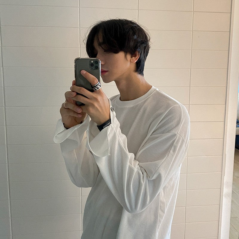 White Casual Long Sleeve Shirt
