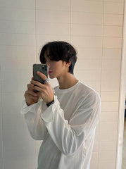 White Casual Long Sleeve Shirt