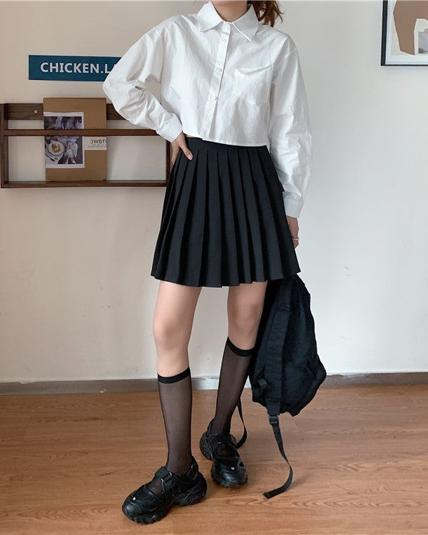 White Crop Shirt