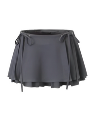 White Drawstring Ribbon Skirt