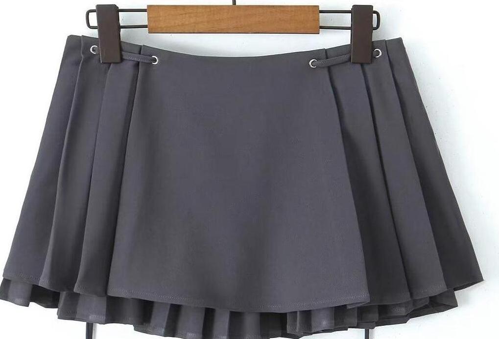 White Drawstring Ribbon Skirt