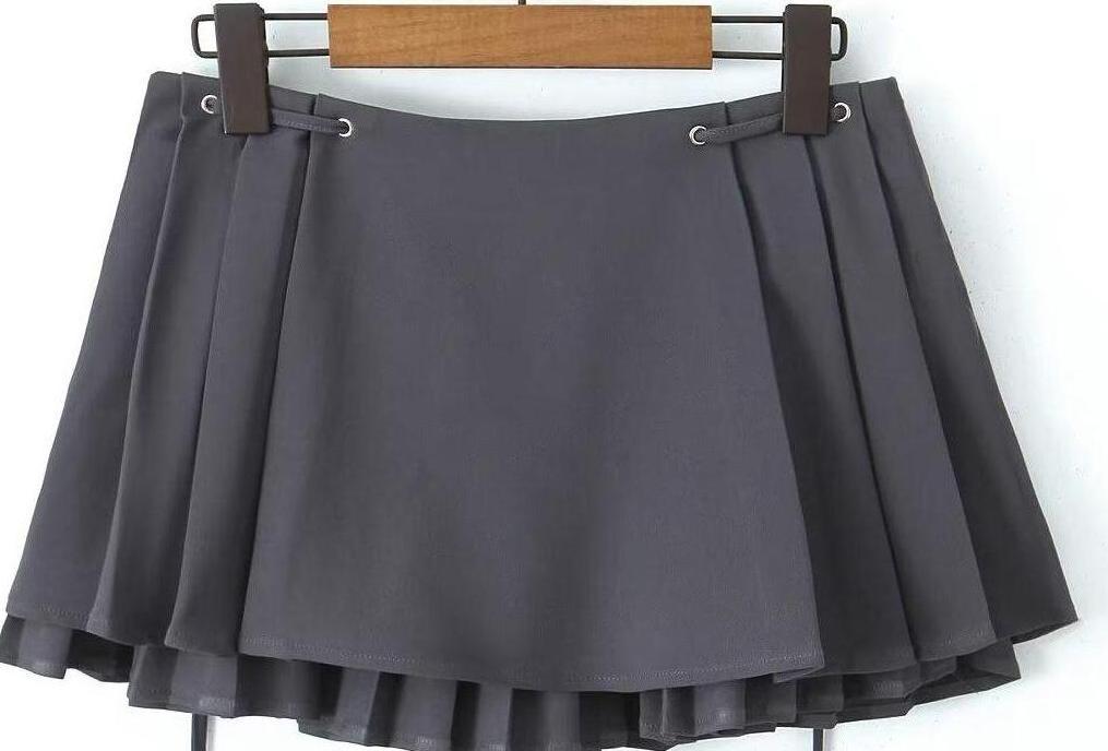 White Drawstring Ribbon Skirt