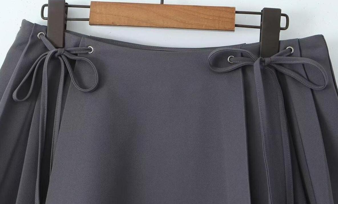 White Drawstring Ribbon Skirt