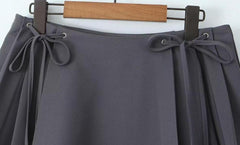 White Drawstring Ribbon Skirt