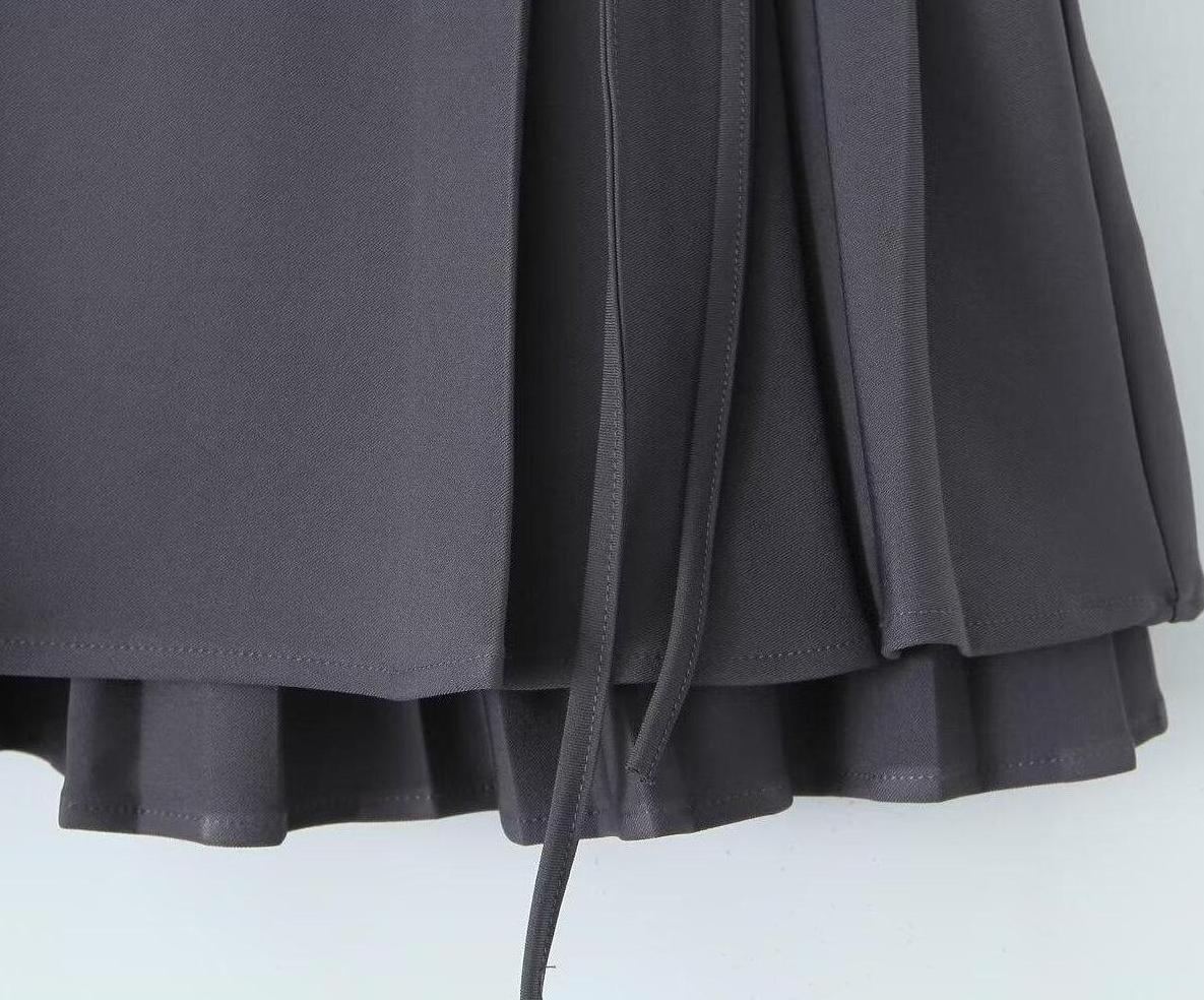 White Drawstring Ribbon Skirt