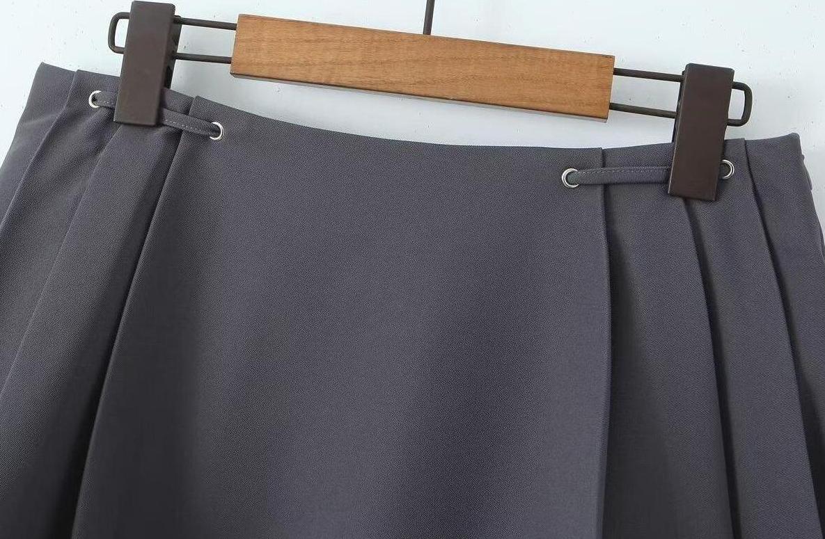 White Drawstring Ribbon Skirt