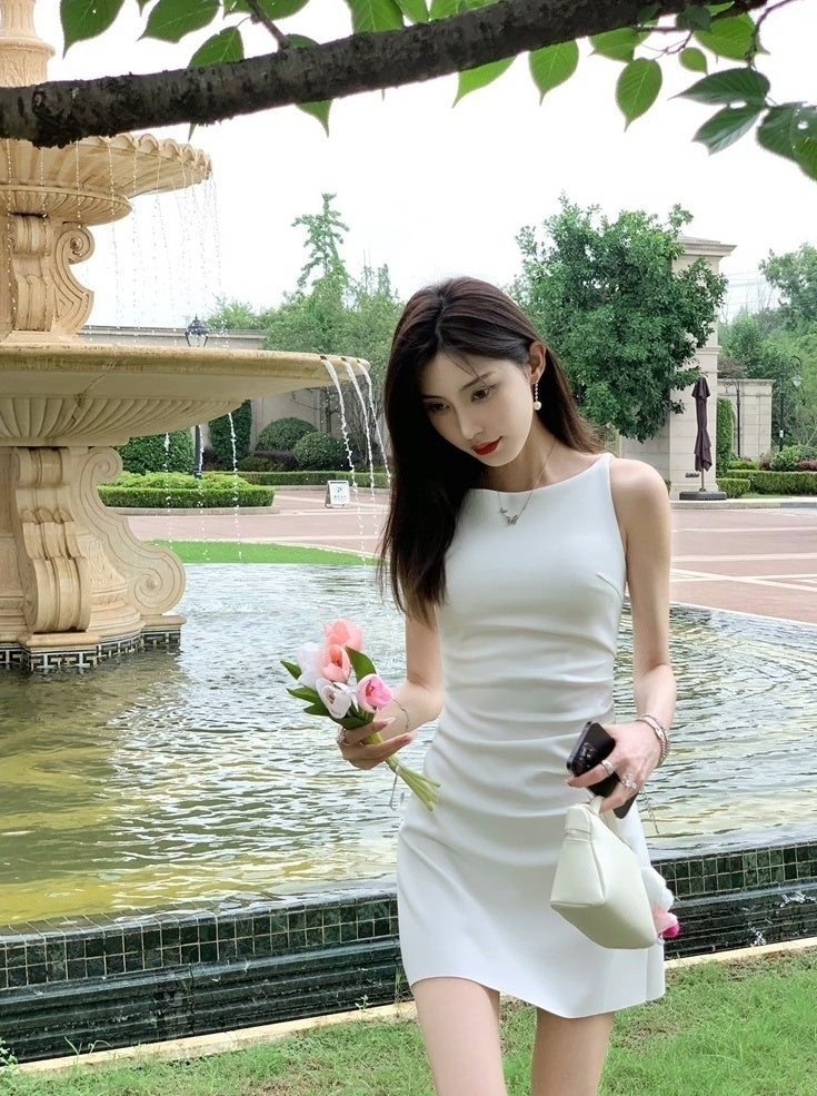 White Elegant A-Line Dress