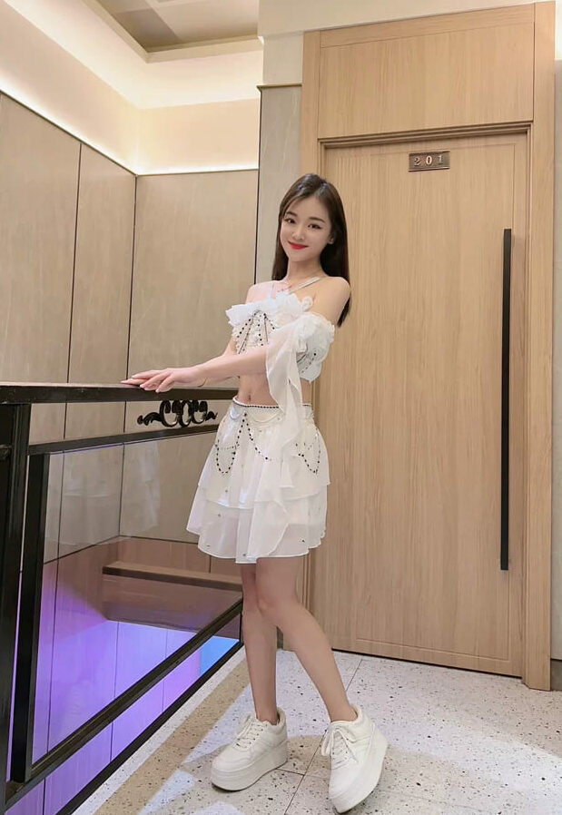 White Embellished Lace Top And Skirt Set