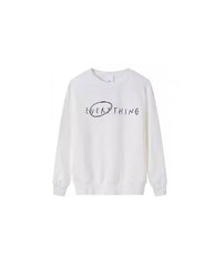 White Everything Print Sweatshirt