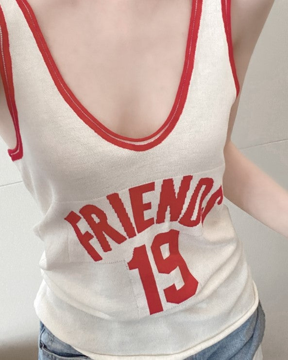 White Friends 19 Tank Top