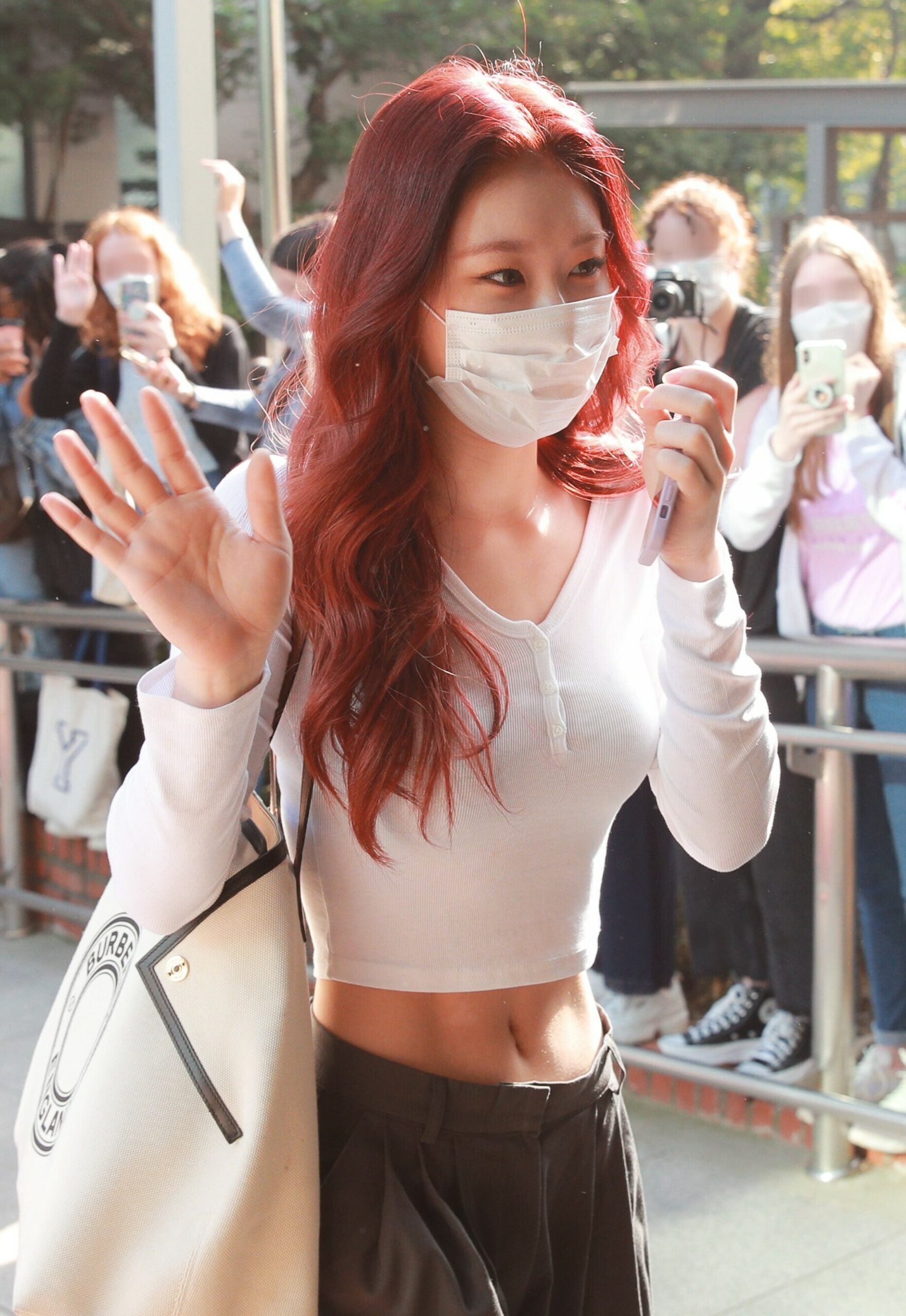 White Half-Buttoned Long Sleeves T-Shirt