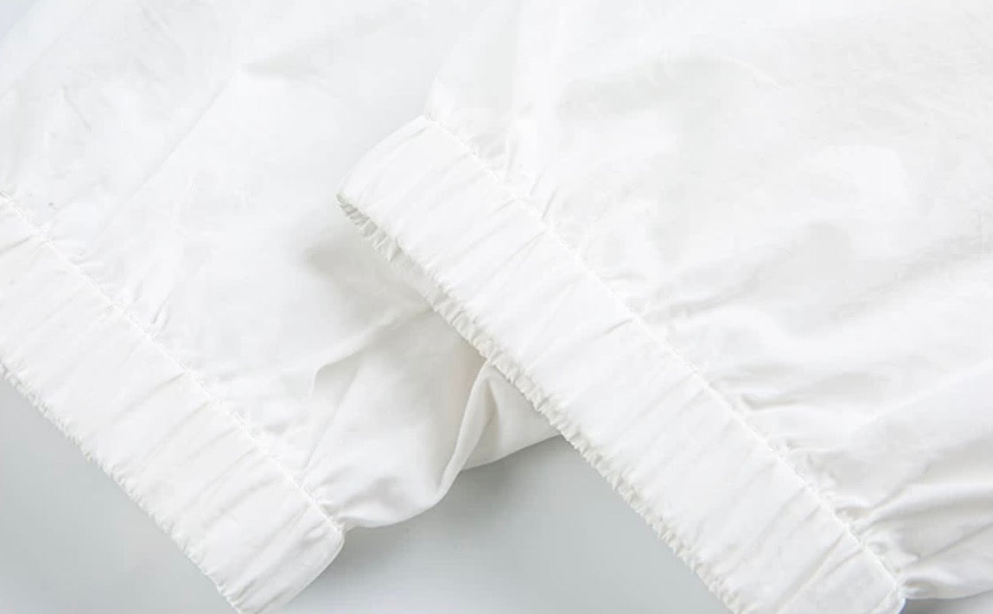 White Hooded Windbreaker Jacket