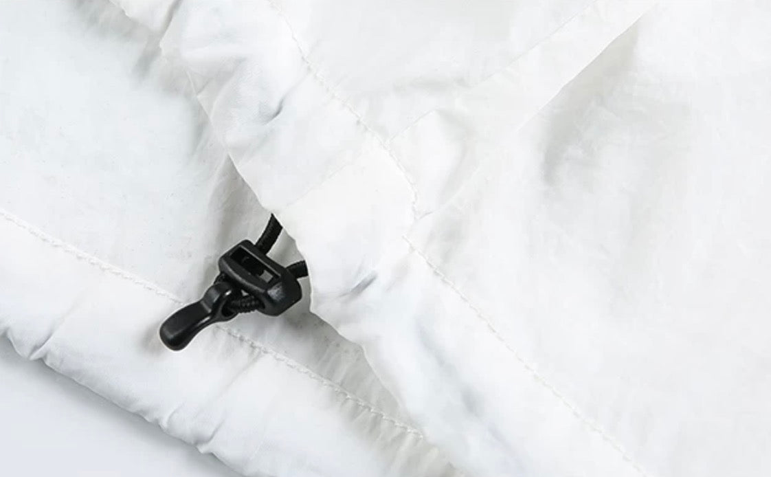 White Hooded Windbreaker Jacket