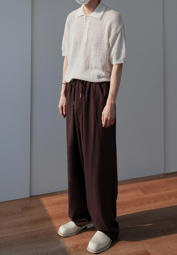 Vintage Knit Polo Short Sleeve Shirt