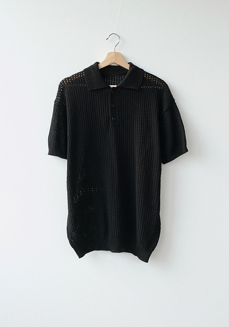 Vintage Knit Polo Short Sleeve Shirt