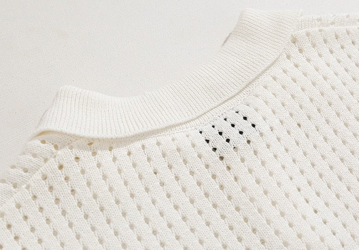 Vintage Knit Polo Short Sleeve Shirt