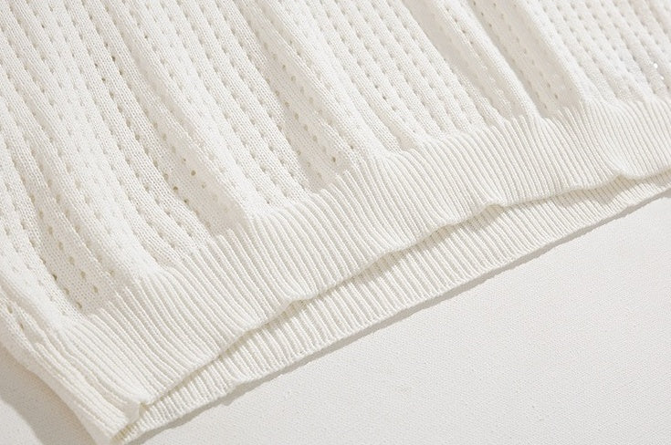 Vintage Knit Polo Short Sleeve Shirt