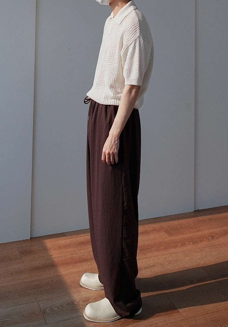 Vintage Knit Polo Short Sleeve Shirt