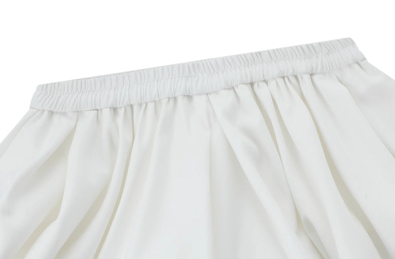 White Leg Bubble Bloomers Shorts