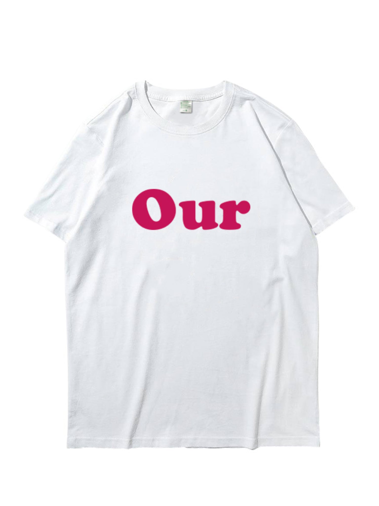 White 'Our' Printed T-Shirt