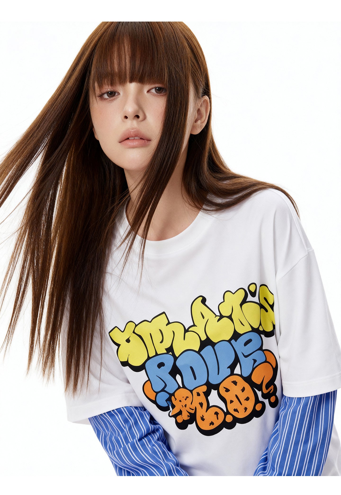 White Overlay Graffiti T-Shirt