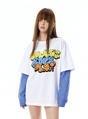 White Overlay Graffiti T-Shirt