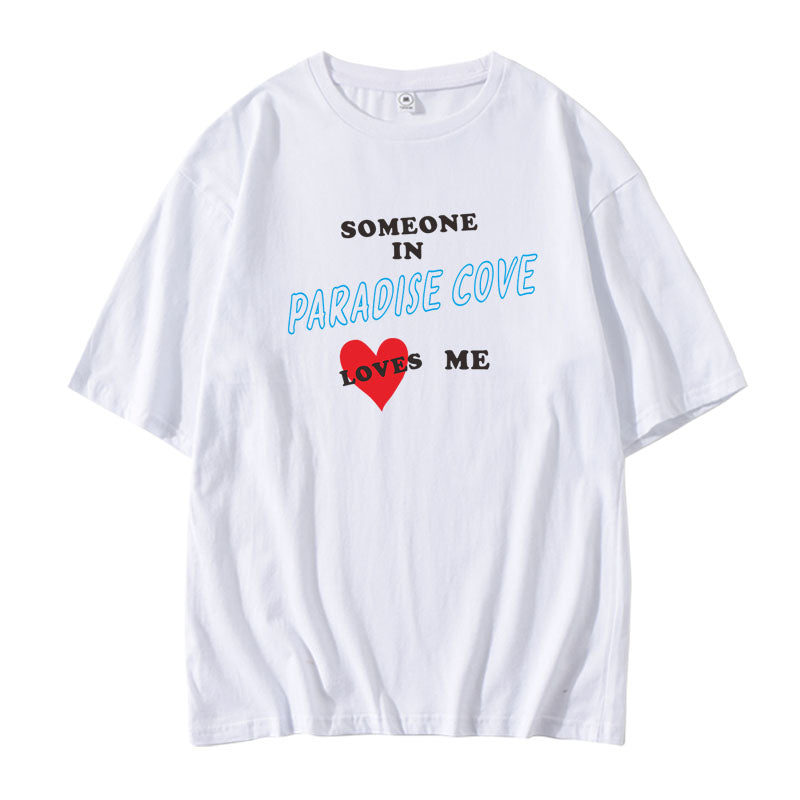 White Paradise Cove Printed T-Shirt