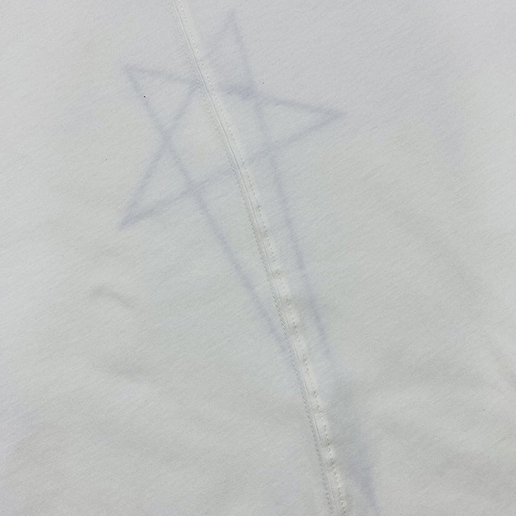 White Pentagram Print Tank Top