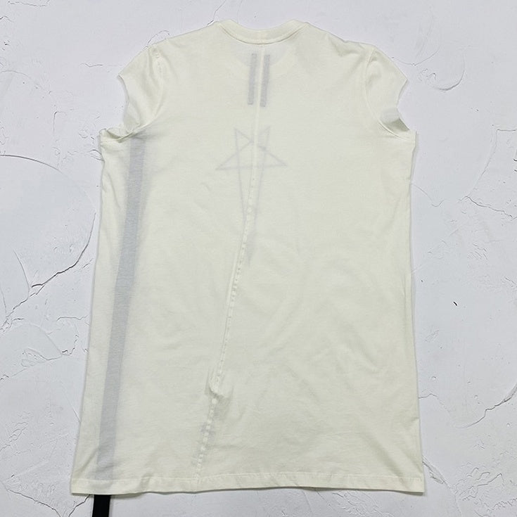 White Pentagram Print Tank Top