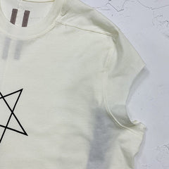 White Pentagram Print Tank Top
