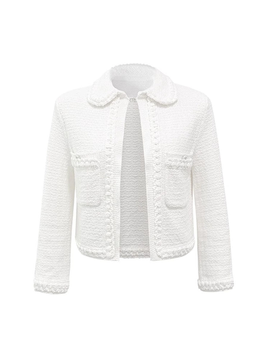 White Peterpan Collar Blazer