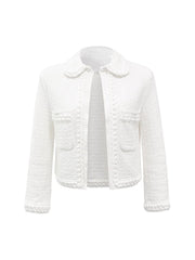 White Peterpan Collar Blazer
