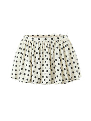 White Polka Dots Ballon Skirt