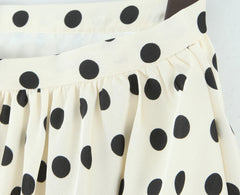 White Polka Dots Ballon Skirt