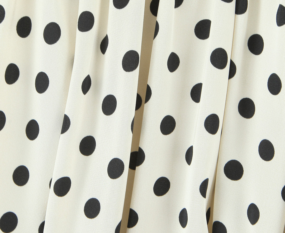 White Polka Dots Ballon Skirt