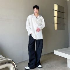 White Riveted Collar Shirt