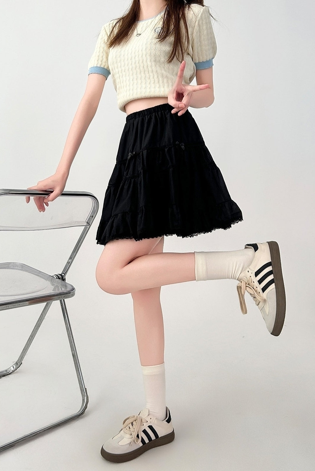 White Ruffled Tiered Skirt Flattering Summer Style