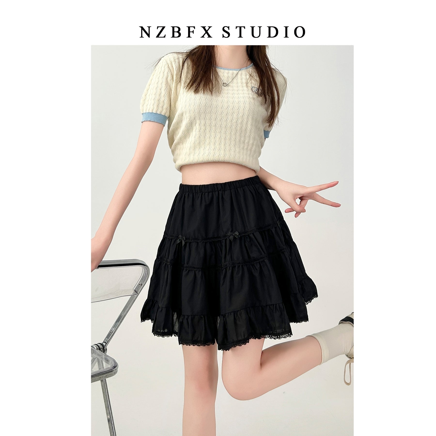 White Ruffled Tiered Skirt Flattering Summer Style