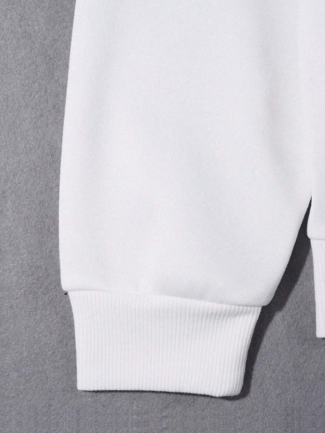 White Satellite Print Sweatshirt