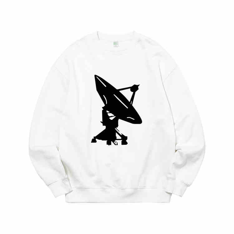 White Satellite Print Sweatshirt