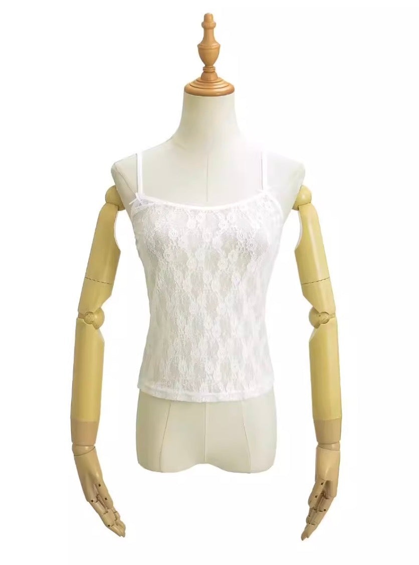 White Sheer Summer Lace Top